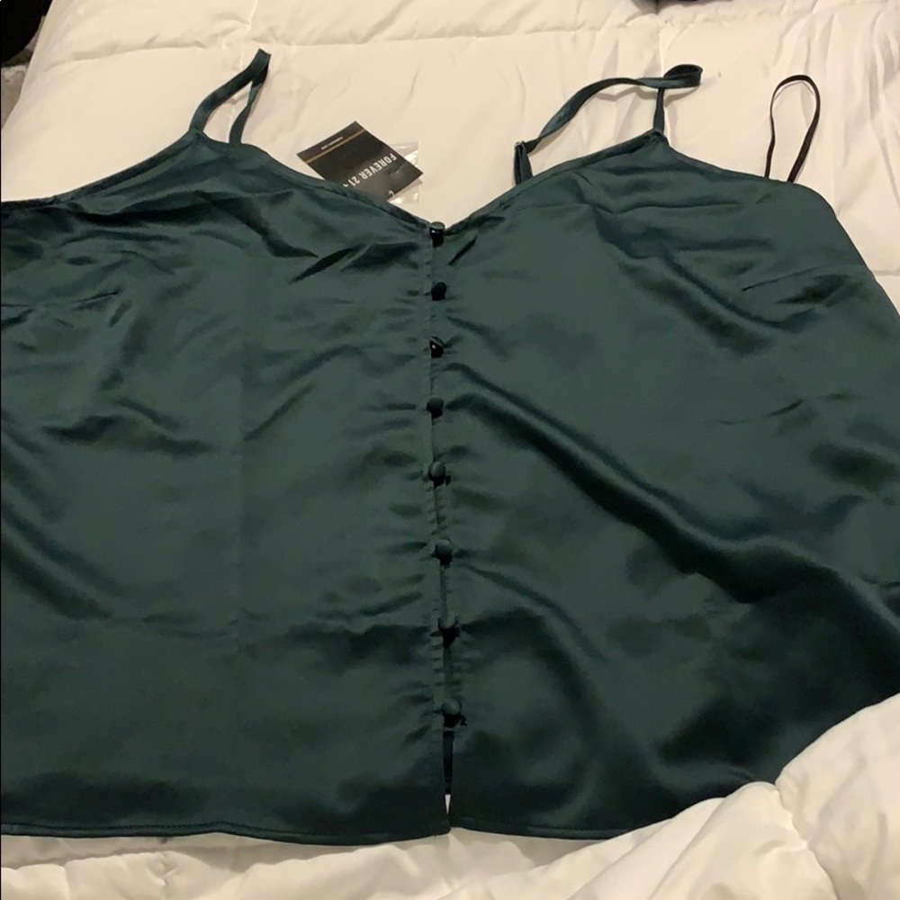 Green/Emerald F21 Plus size top/cami